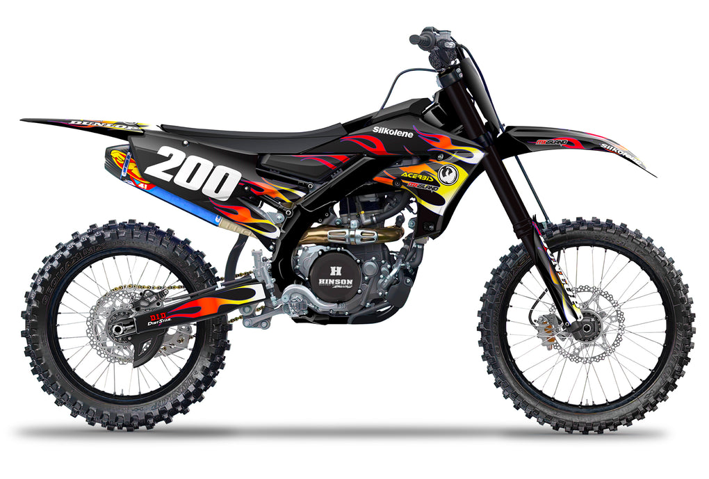 HOT ROD: RED/BLACK Yamaha Complete Graphics kit