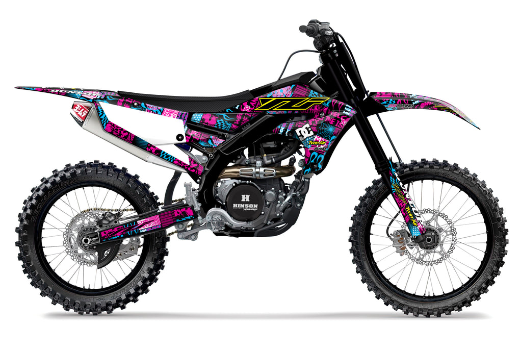 NIGHT RIDER: MAGENTA/CYAN Yamaha Complete Graphics kit