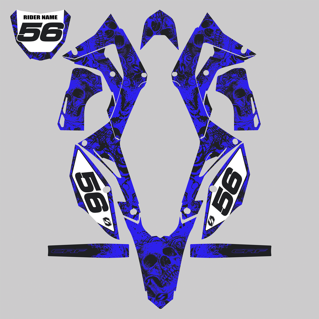 BONECRUSHER: DARK BLUE/BLACK KTM Complete Graphics kit