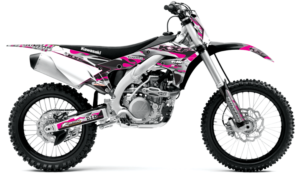 JET FIGHTER: PINK/GREY Kawasaki Complete Graphics Kit