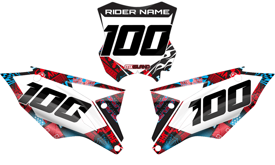 NIGHT RIDER: RED / CYAN Graphics kit