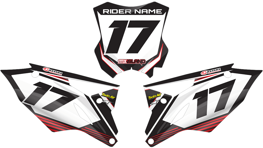 RIDGELINE: BLACK / RED Graphics kit
