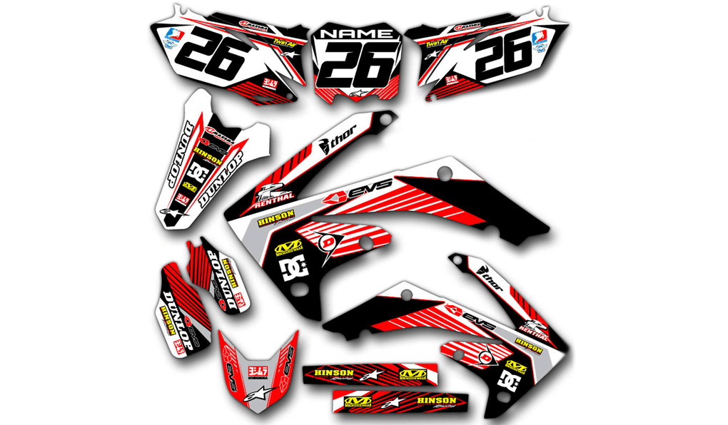 RIDGELINE: RED/WHITE Suzuki Complete Graphics Kit