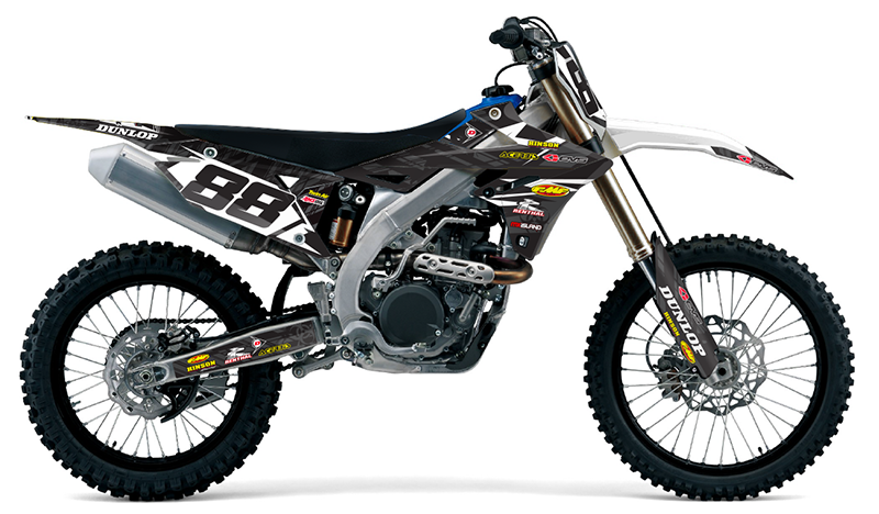 ISLAND STRIKE: BLACK/GREY Suzuki Complete Graphics Kit