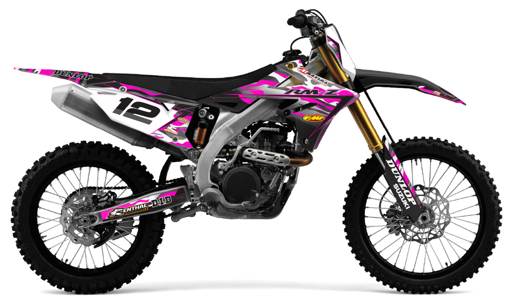 JET FIGHTER: PINK/GREY Suzuki Complete Graphics Kit