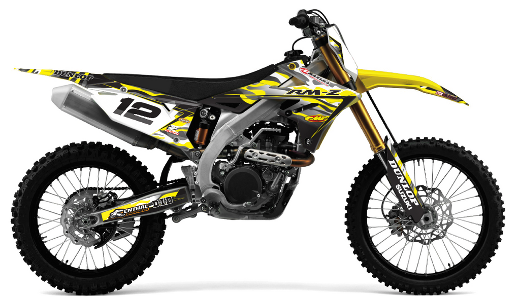 JET FIGHTER: YELLOW/GREY Suzuki Complete Graphics Kit