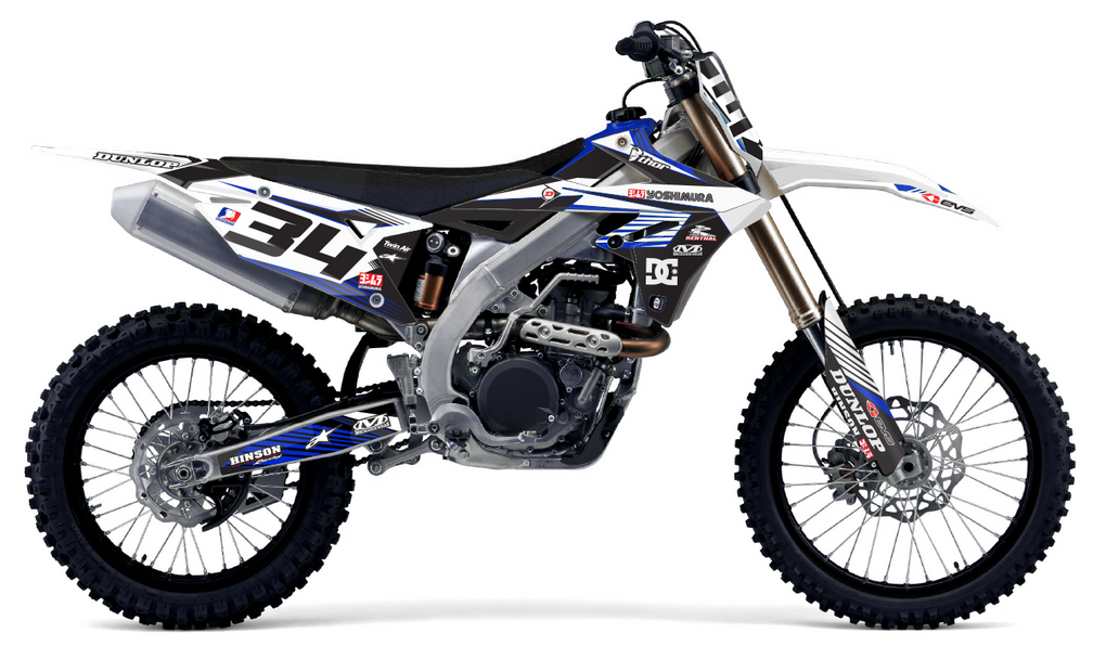 RIDGELINE: WHITE / DARK BLUE Suzuki Complete Graphics Kit