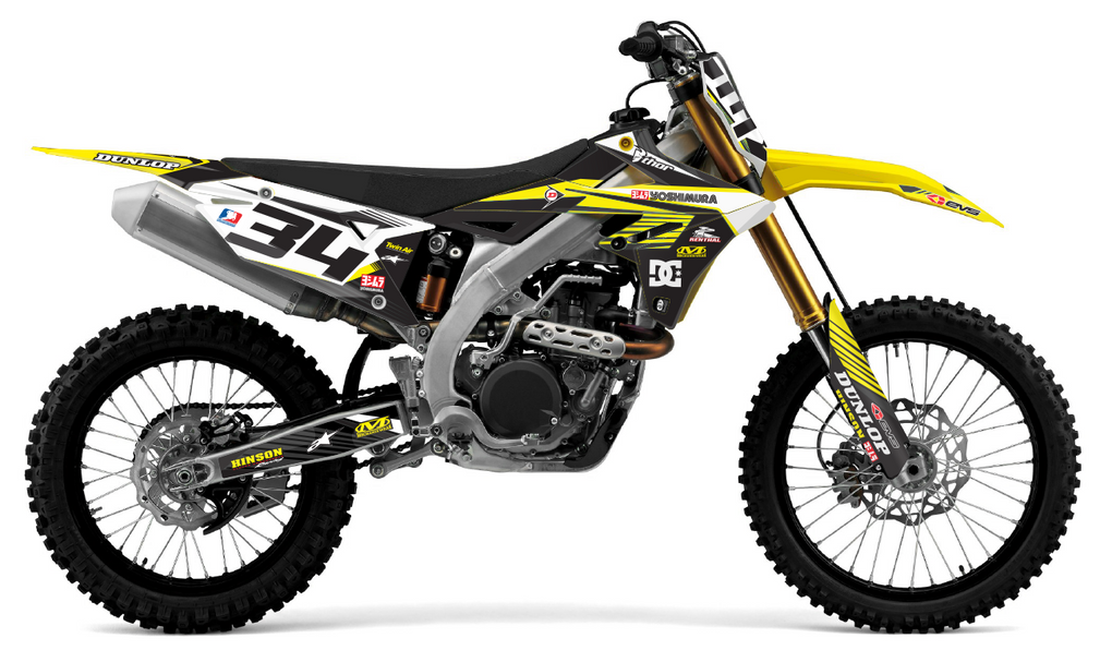 RIDGELINE: YELLOW/BLACK Suzuki Complete Graphics Kit