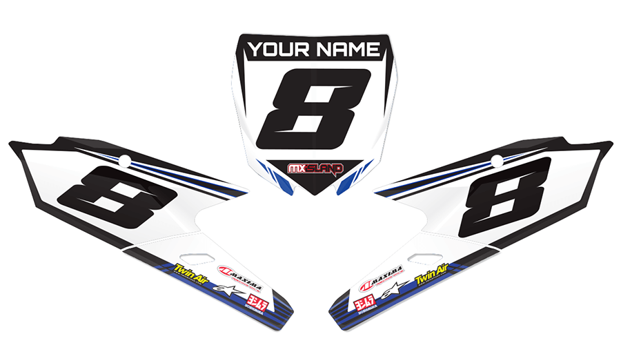 front number plates, decals, graphics, motocross