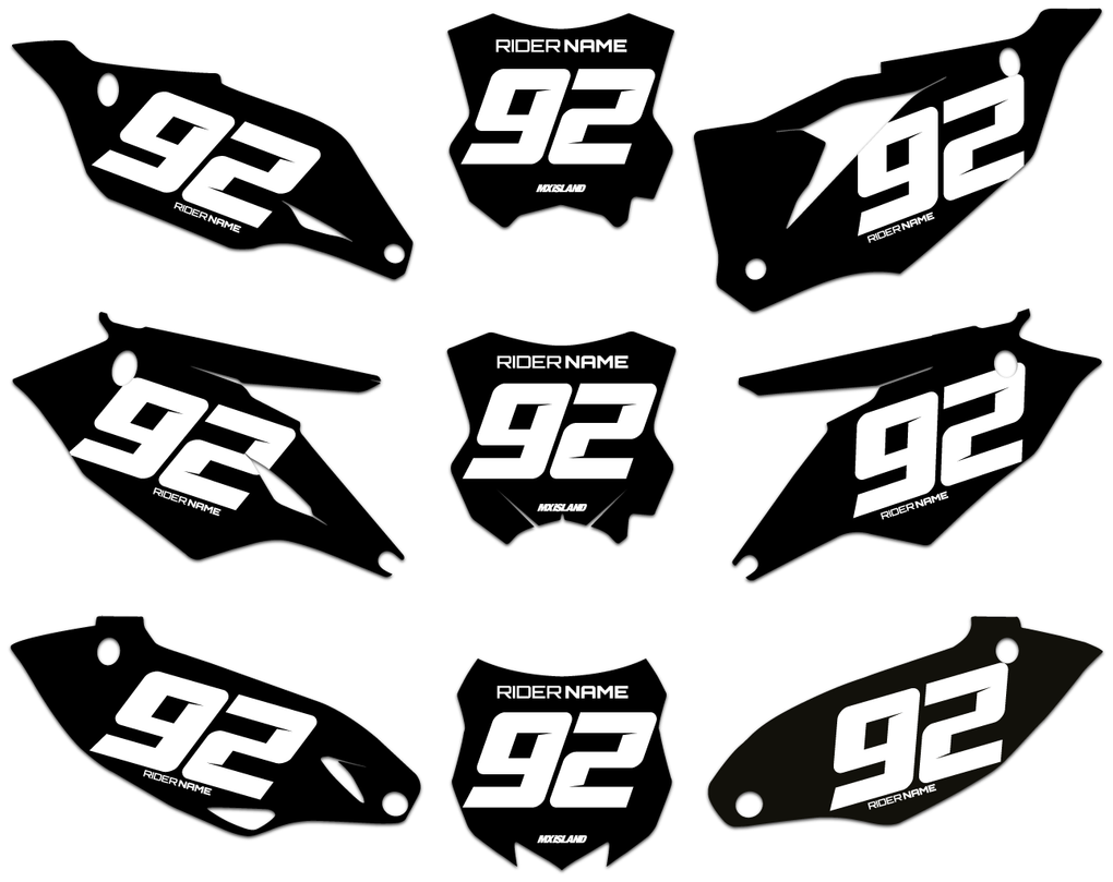 X-1 SERIES: Kawasaki Number Plate Graphics kit