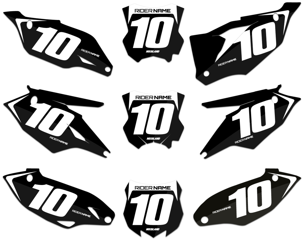 X-2 SERIES: Kawasaki Number Plate Graphics kit